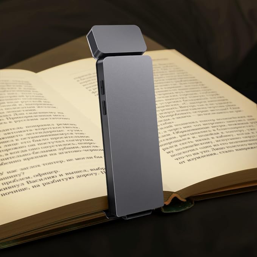 Luz de Lectura LED con Clip, Recargable USB, Mini Lámpara Portátil para Libros, 3 Niveles de Brillo, Luz Nocturna para Leer en la Cama, Regalo para Lectores